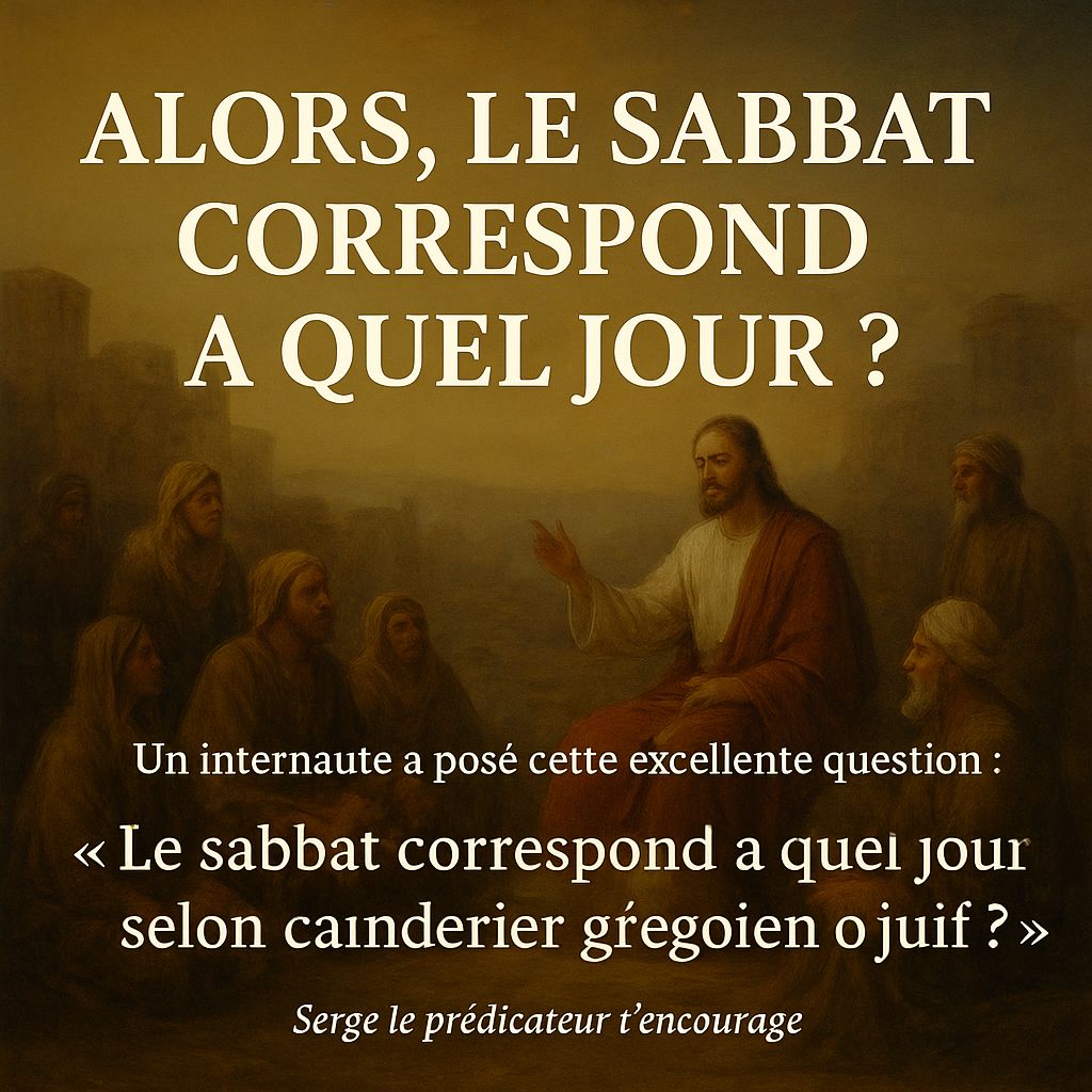 Alors, le sabbat correspond à quel jour
