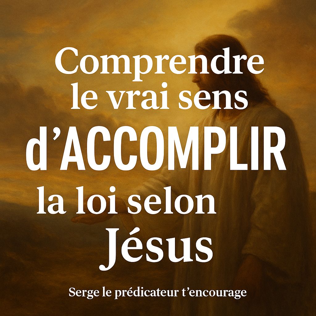 Le vrai sens d’“accomplir la loi” dans la pensée biblique