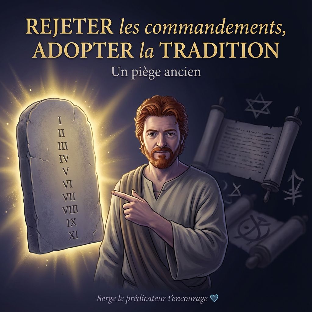 REJETER les commandements, ADOPTER la TRADITION : Un piège ancien