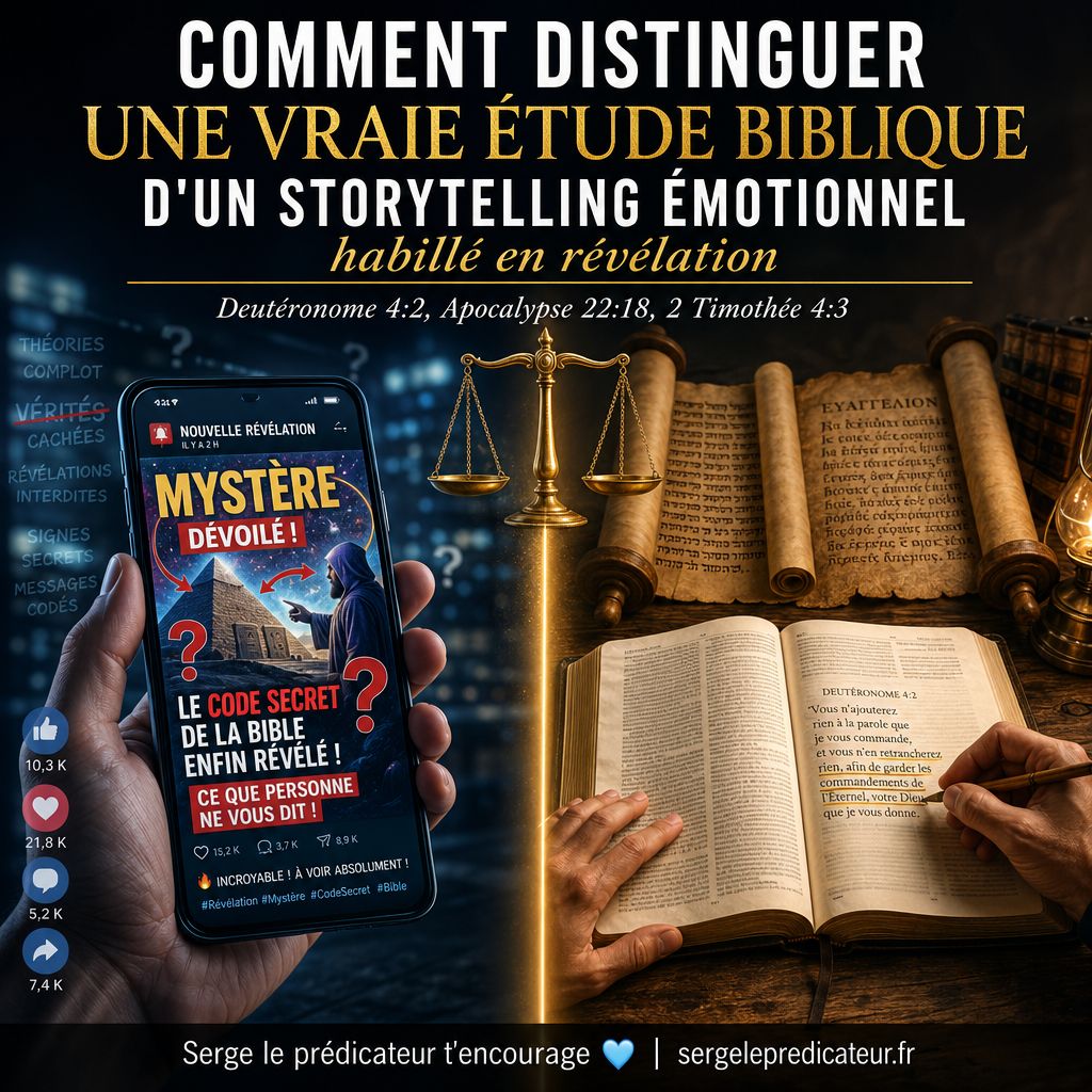 Comment distinguer une vraie étude biblique d'un storytelling émotionnel habillé en révélation