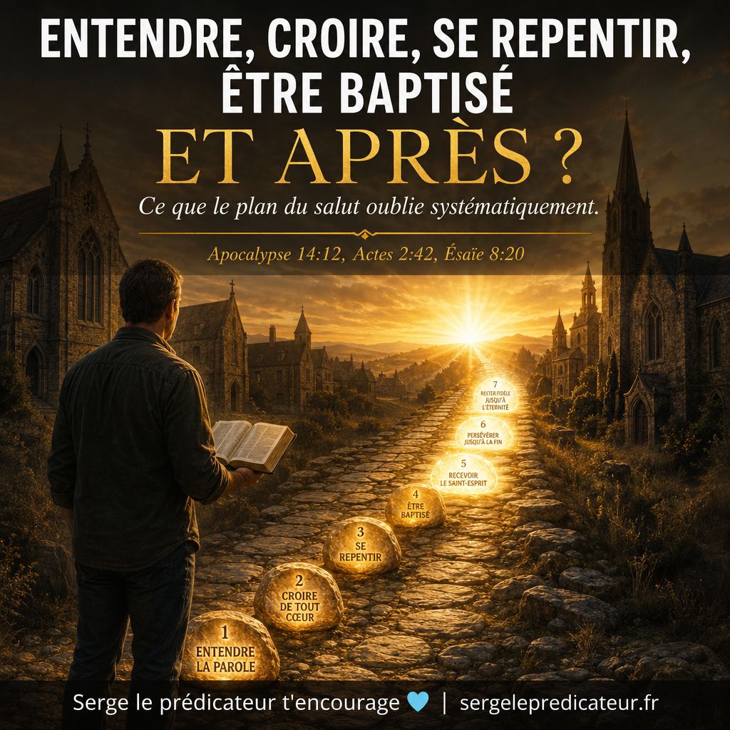 Plan de salut : Entendre, croire, se repentir, être baptisé et après