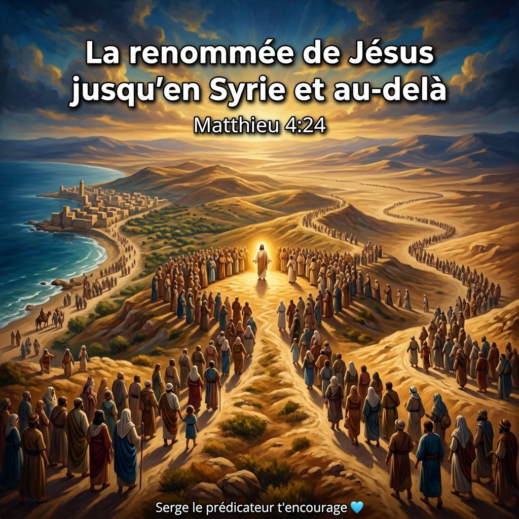 La renommée de Jésus jusqu'en Syrie et au-delà