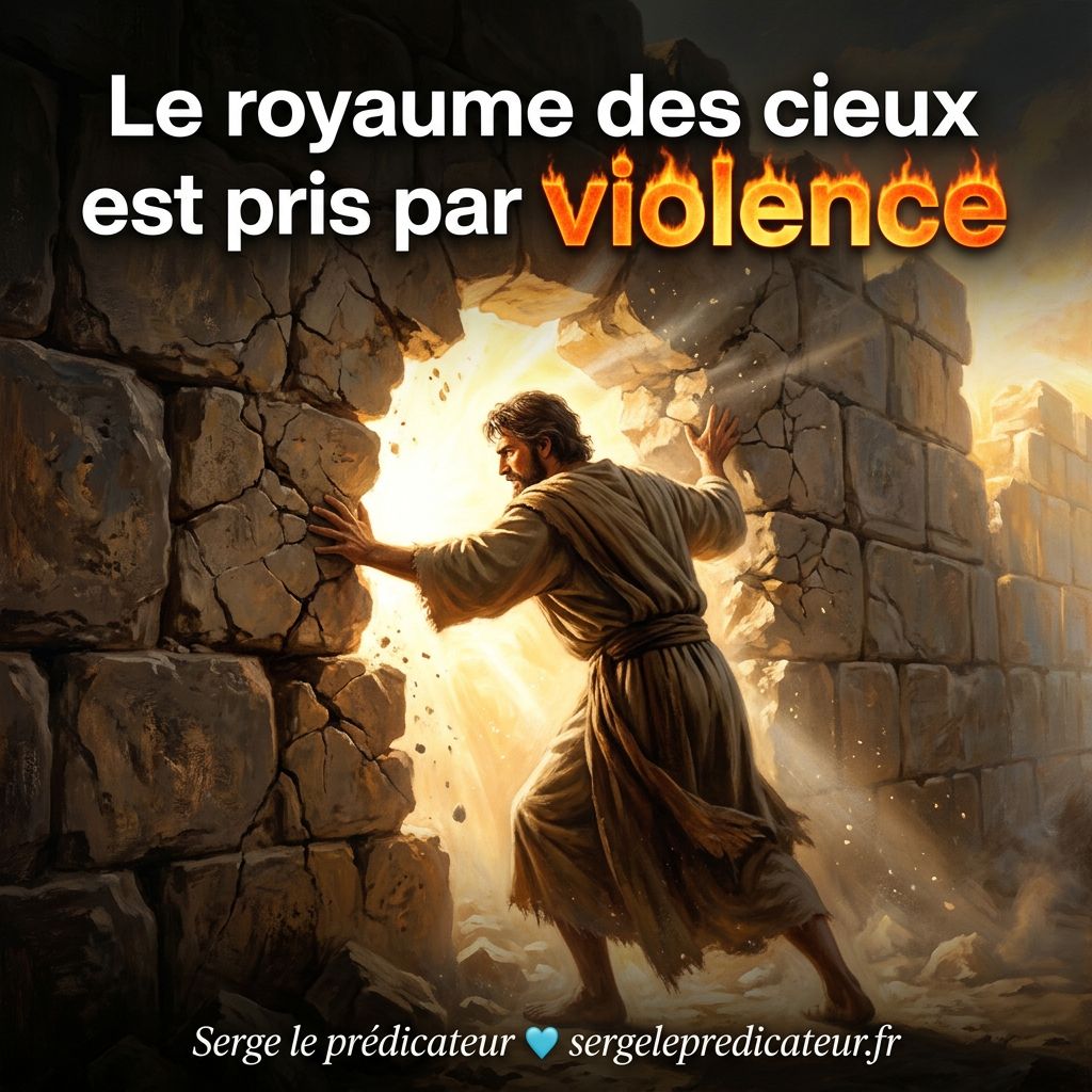 Que signifie vraiment "le royaume des cieux est pris par VIOLENCE" dans Matthieu 11-12 ?