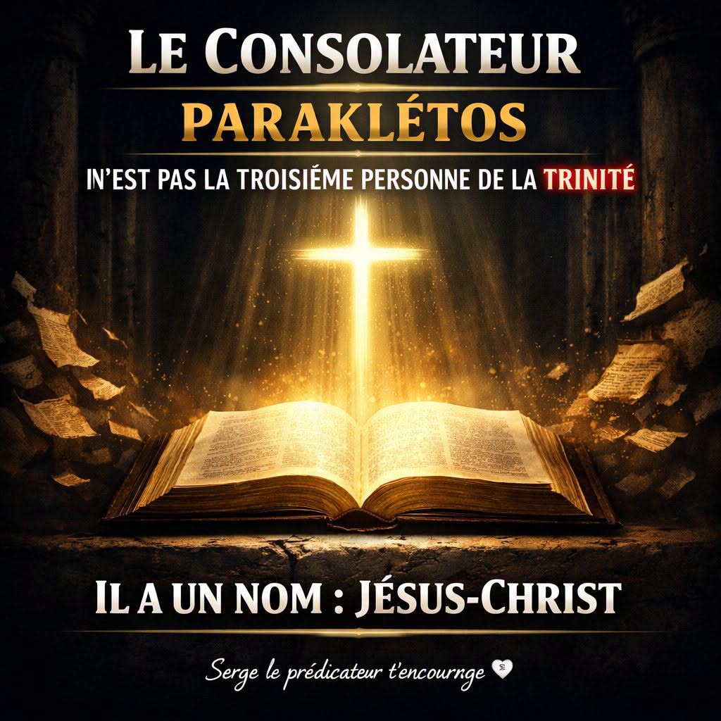 Le consolateur PARAKLÈTOS n'est pas une troisième personne de la Trinité : C'est Jésus lui-même