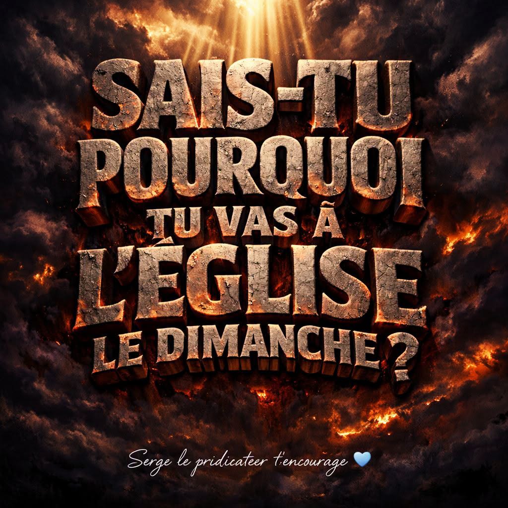 Sais-tu pourquoi tu vas à l'église le dimanche