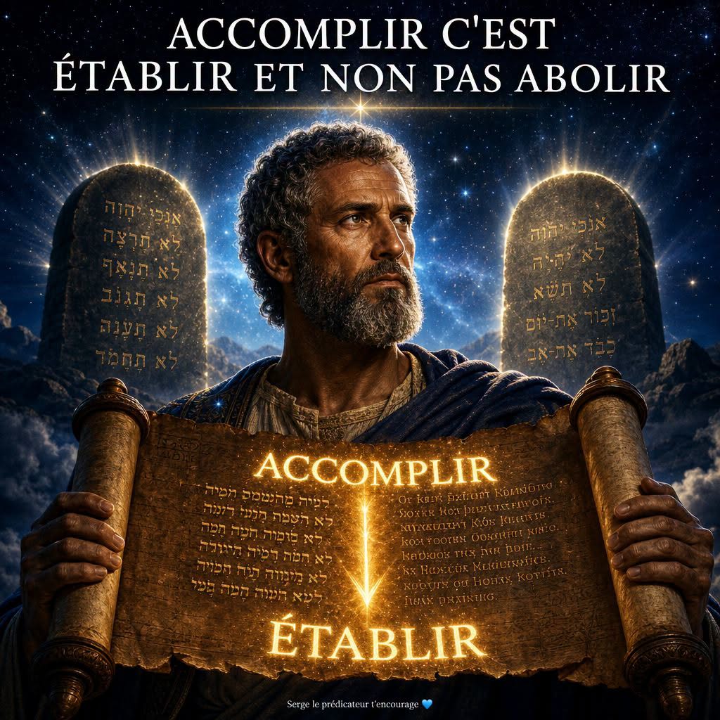 Accomplir c'est ÉTABLIR et non pas abolir