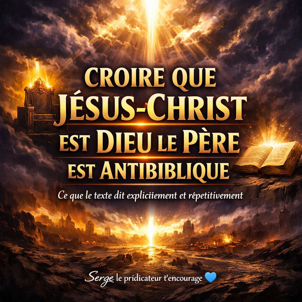CROIRE QUE JÉSUS-CHRIST EST DIEU LE PÈRE EST ANTIBIBLIQUE