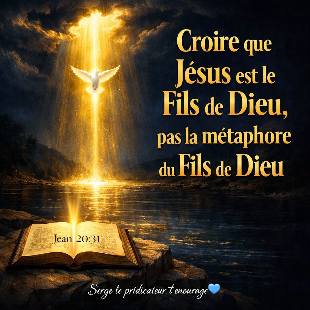 Croire que Jésus est le Fils de Dieu, pas la métaphore du Fils de Dieu