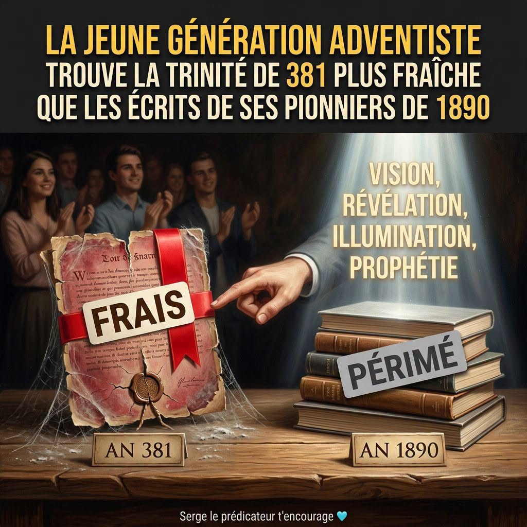 La jeune génération adventiste trouve la Trinité de l'an 381 plus fraîche que les écrits de ses propres pionniers de 1890