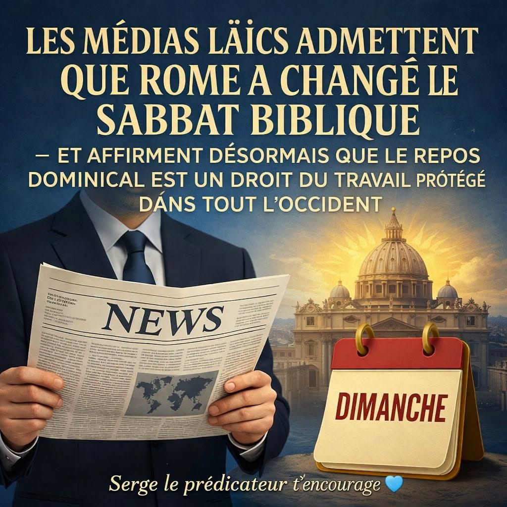 Les médias laïcs admettent que Rome a changé le sabbat biblique…