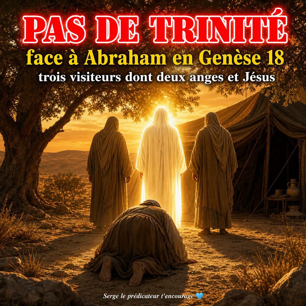 Pas de Trinité face à Abraham en Genèse 18 : trois visiteurs soit deux anges et Jésus
