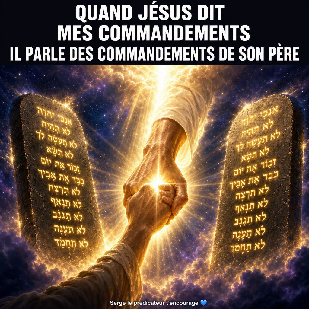 Quand Jésus dit MES commandements il parle des commandements de son Père