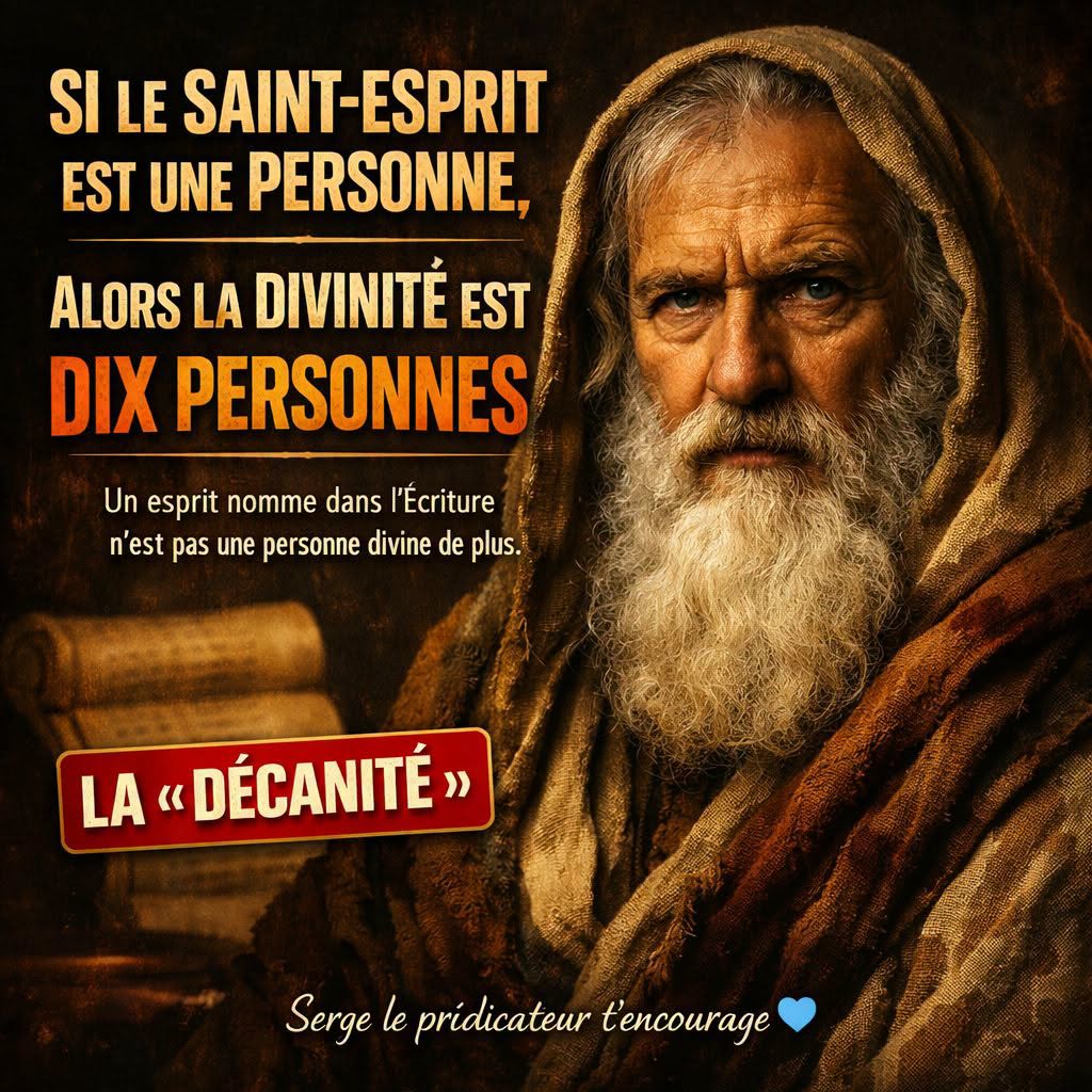 Si le Saint-Esprit est une personne, alors la divinité est dix personnes : la décanité