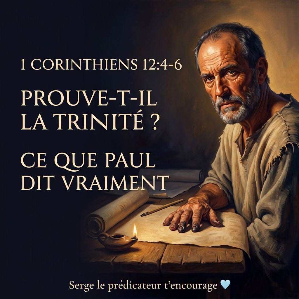 1 Corinthiens 12:4-6 prouve-t-il la Trinité