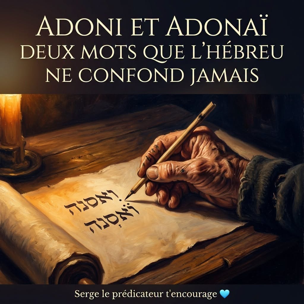 Adoni et Adonaï, deux mots que l'hébreu ne confond jamais