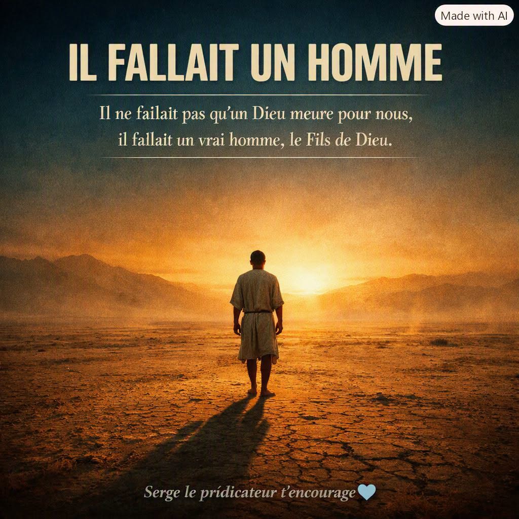 Il ne fallait pas qu'un Dieu meure pour nous, il fallait un vrai homme, le Fils de Dieu
