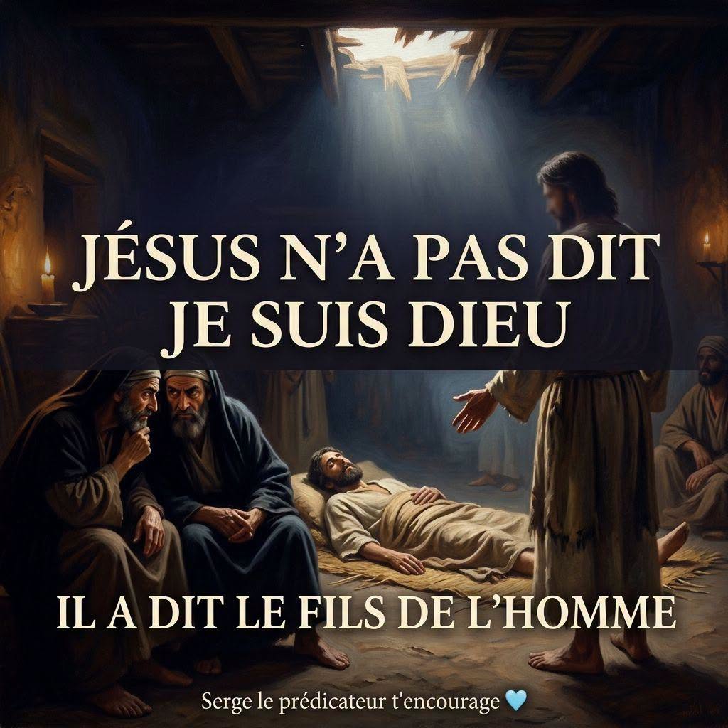 Jésus n'a pas dit je suis Dieu. Il a dit le Fils de l'homme