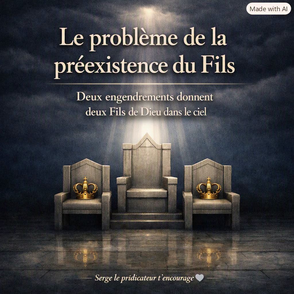 Le problème de la préexistence du Fils : deux engendrements donnent deux Fils de Dieu dans le ciel