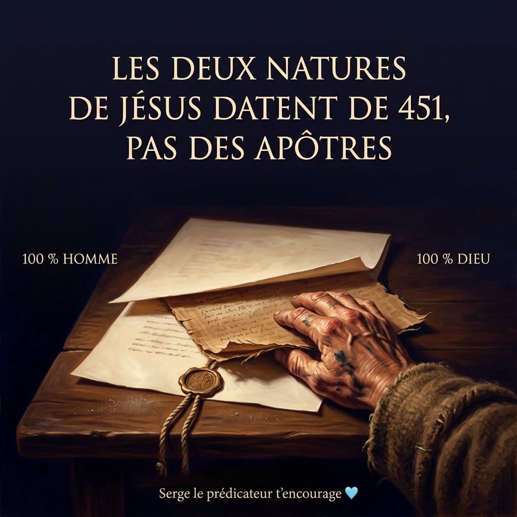Les deux natures de Jésus datent de 451, pas des apôtres