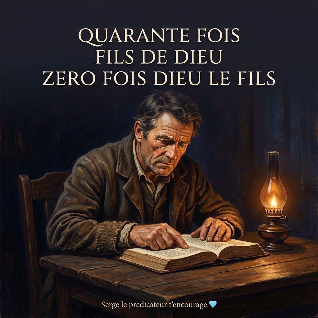 Quarante fois « Fils de Dieu », zéro fois « Dieu le Fils »