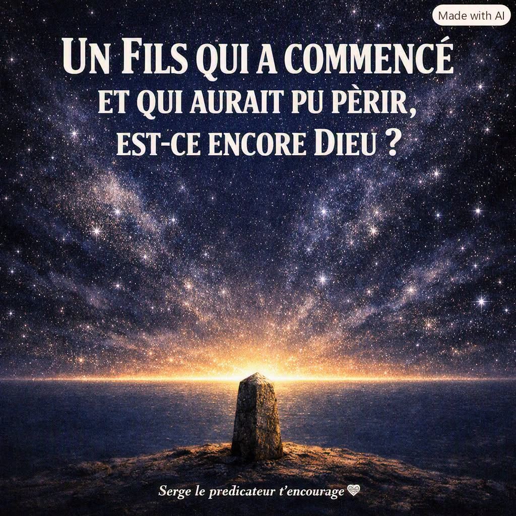 Un Fils qui a commencé et qui aurait pu périr : est-ce encore Dieu