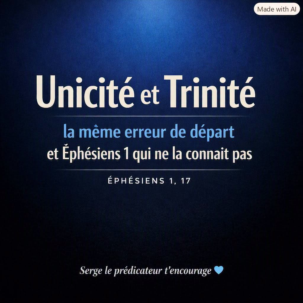 Unicité et Trinité, deux doctrines opposées bâties sur la même erreur de départ