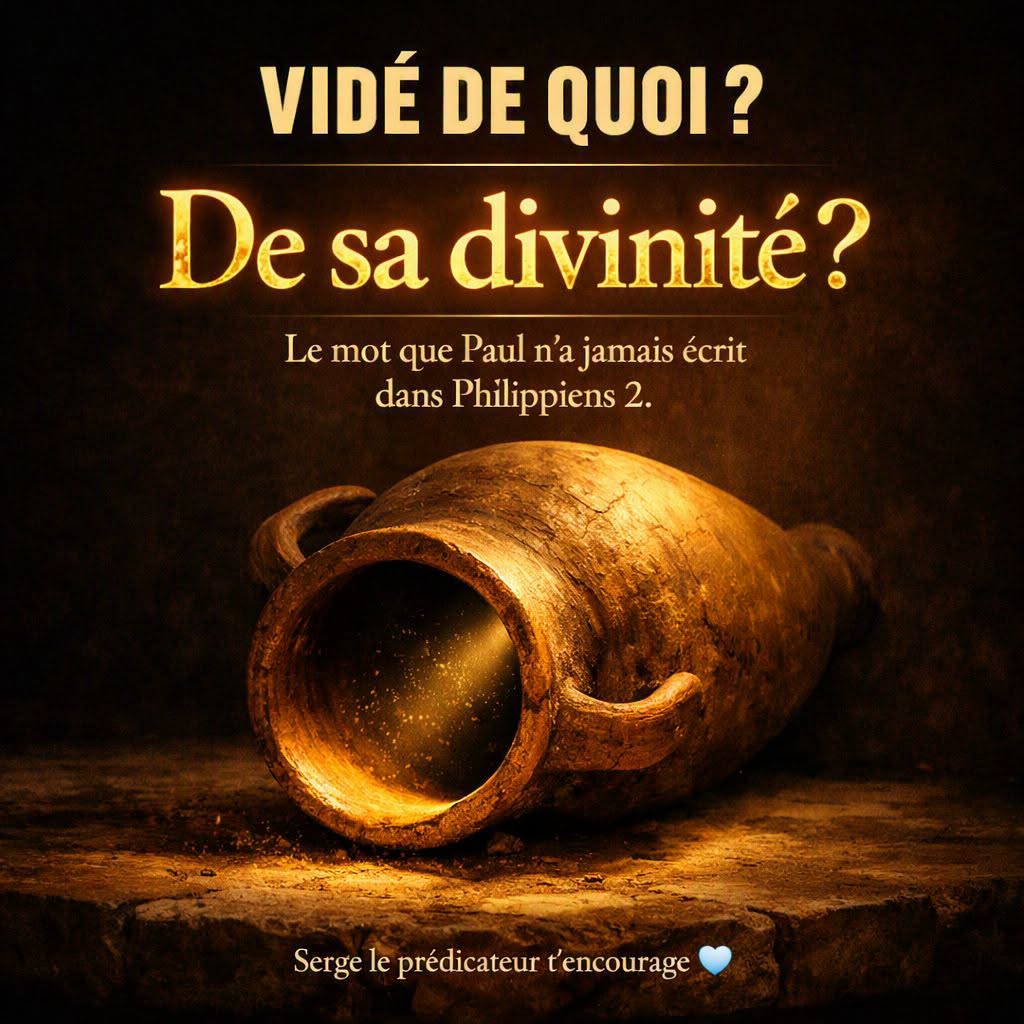 Vidé de quoi ? De sa divinité ? Le mot que Paul n'a jamais écrit dans Philippiens 2