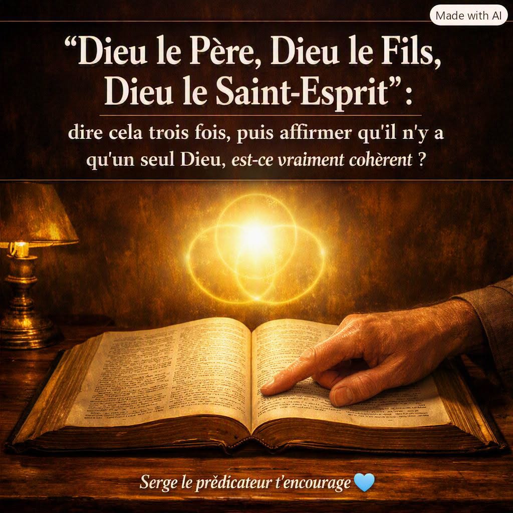 'Dieu le Père, Dieu le Fils, Dieu le Saint-Esprit' : dire cela trois fois, puis affirmer qu'il n'y a qu'un seul Dieu, est-ce vraiment cohérent ?