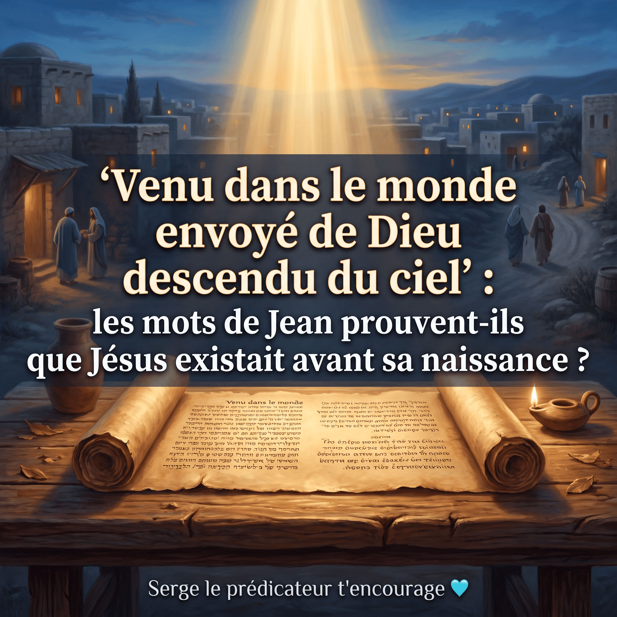 'Venu dans le monde', 'envoyé de Dieu', 'descendu du ciel' : les mots de Jean prouvent-ils que Jésus existait avant sa naissance ?